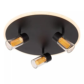 EVERINA Griestu lampa Ø40 cm 3x5W LED CCT 2200K/6500K melna (Lucide)