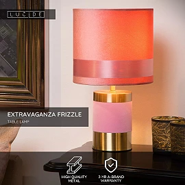 EXTRAVAGANZA FRIZZLE table lamp E14 pink (Lucide)
