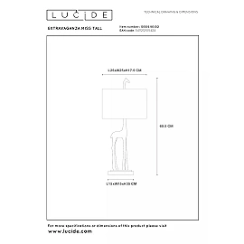 EXTRAVAGANZA MISS TALL table lamp Ø25 cm 1 x 60 W E27 matt gold / brass (Lucide)