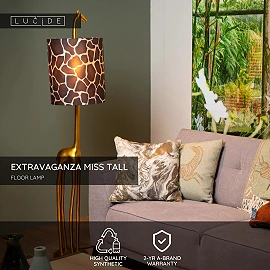 EXTRAVAGANZA MISS TALL stāvlampa E27 matēta zelta/misiņa (Lucide)