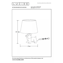 EXTRAVAGANZA SIR WINSTON table lamp 1xE14 25 W black (Lucide)