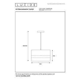 EXTRAVAGANZA TUSSE pendant light E27 pink (Lucide)