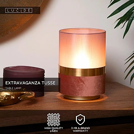 EXTRAVAGANZA TUSSE table lamp E14 pink (Lucide)