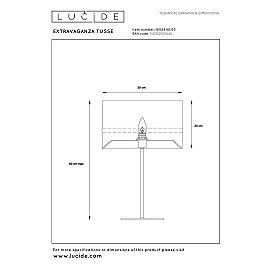 EXTRAVAGANZA TUSSE table lamp Ø30 cm 1 x 40 W E14 green (Lucide)