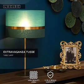 EXTRAVAGANZA TUSSE table lamp Ø30 cm 1 x 40 W E14 green (Lucide)