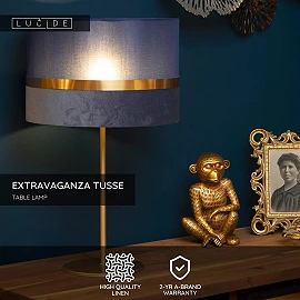 EXTRAVAGANZA TUSSE table lamp Ø30 cm 1 x 40 W E14 blue (Lucide)