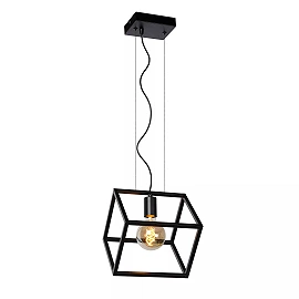 FABIAN Pendant light 1x40W E27 Black (Lucide)
