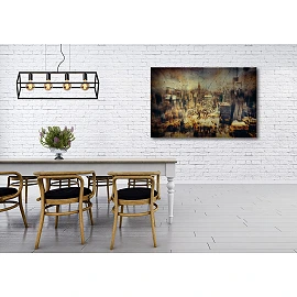 FABIAN Pendant light 4x40W E27 Black (Lucide)