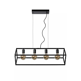 FABIAN Pendant light 4x40W E27 Black (Lucide)