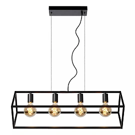 FABIAN Pendant light 4x40W E27 Black (Lucide)