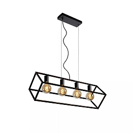 FABIAN Pendant light 4x40W E27 Black (Lucide)