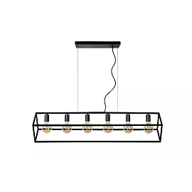 FABIAN Pendant light 6x40W E27 Black (Lucide)
