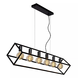FABIAN Pendant light 6x40W E27 Black (Lucide)