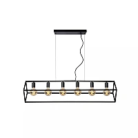 FABIAN Pendant light 6x40W E27 Black (Lucide)