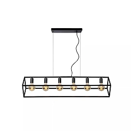 FABIAN Pendant light 6x40W E27 Black (Lucide)