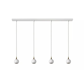 FAVORI piekaramā lampa 4xGU10 balta/matēta misiņa (Lucide)