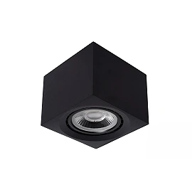 FEDLER griestu prožektors 12 x 12 cm 1 x 12 W GU10 ES111 dim-to-warm melns (Lucide)