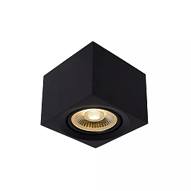 FEDLER griestu prožektors 12 x 12 cm 1 x 12 W GU10 ES111 dim-to-warm melns (Lucide)
