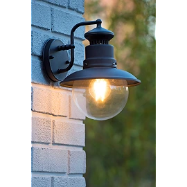 FIGO outdoor wall light 1xE27 black (Lucide)