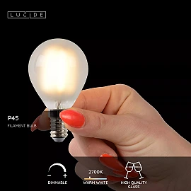 P45 filament LED bulb E14 1 × 4 W 400 lm 2700 K dimmable frosted (Lucide)