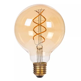 G95 filament LED bulb E27 1 × 4.9 W 450 lm 2200 K dimmable amber (Lucide)