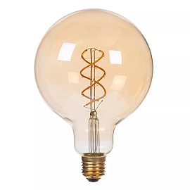 G125 filament LED bulb E27 1 × 4.9 W 440 lm 2200 K dimmable amber (Lucide)