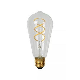 ST64 filament LED bulb E27 1 × 4.9 W 450 lm 2700 K dimmable transparent (Lucide)