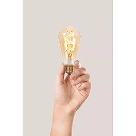 ST64 filament LED bulb E27 1 × 4.9 W 450 lm 2200 K dimmable amber (Lucide)