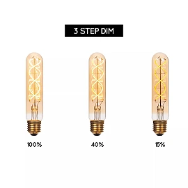 T32 H15 cm filament LED bulb E27 1 × 4.9 W 410 lm 2200 K dimmable amber (Lucide)