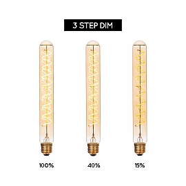T32 H25 cm filament LED bulb E27 1 × 4.9 W 450 lm 2200 K dimmable amber (Lucide)