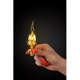 CT35 filament LED bulb E14 1 × 3 W 165 lm 2200 K dimmable amber (Lucide)