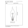 CT35 filament LED bulb E14 1 × 3 W 190 lm 2200 K dimmable amber (Lucide)