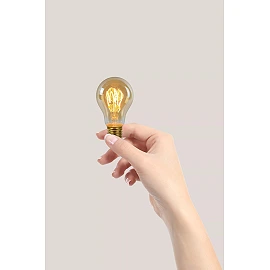 A60 filament LED bulb E27 1 × 4.9 W 420 lm 2200 K dimmable amber (Lucide)