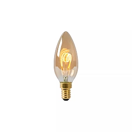 C35 filament LED bulb E14 1 × 3 W 165 lm 2200 K dimmable amber (Lucide)