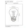 G45 filament LED bulb E27 1 × 3 W 210 lm 2700 K dimmable transparent (Lucide)