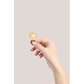 G45 filament LED bulb E27 1 × 3 W 190 lm 2200 K dimmable amber (Lucide)