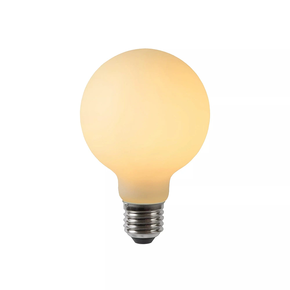G80 filament LED bulb E27 1 × 4.9 W 500 lm 2700 K dimmable opal (Lucide)