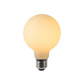 G80 filament LED bulb E27 1 × 4.9 W 500 lm 2700 K dimmable opal (Lucide)