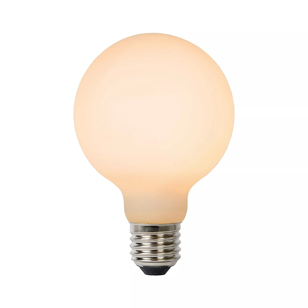 G125 filament LED bulb E27 1 × 8 W 1080 lm 2700 K dimmable opal (Lucide)