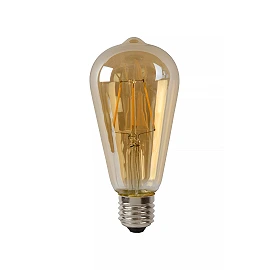 ST64 filament LED bulb E27 1 × 5 W 600 lm 2700 K dimmable amber (Lucide)