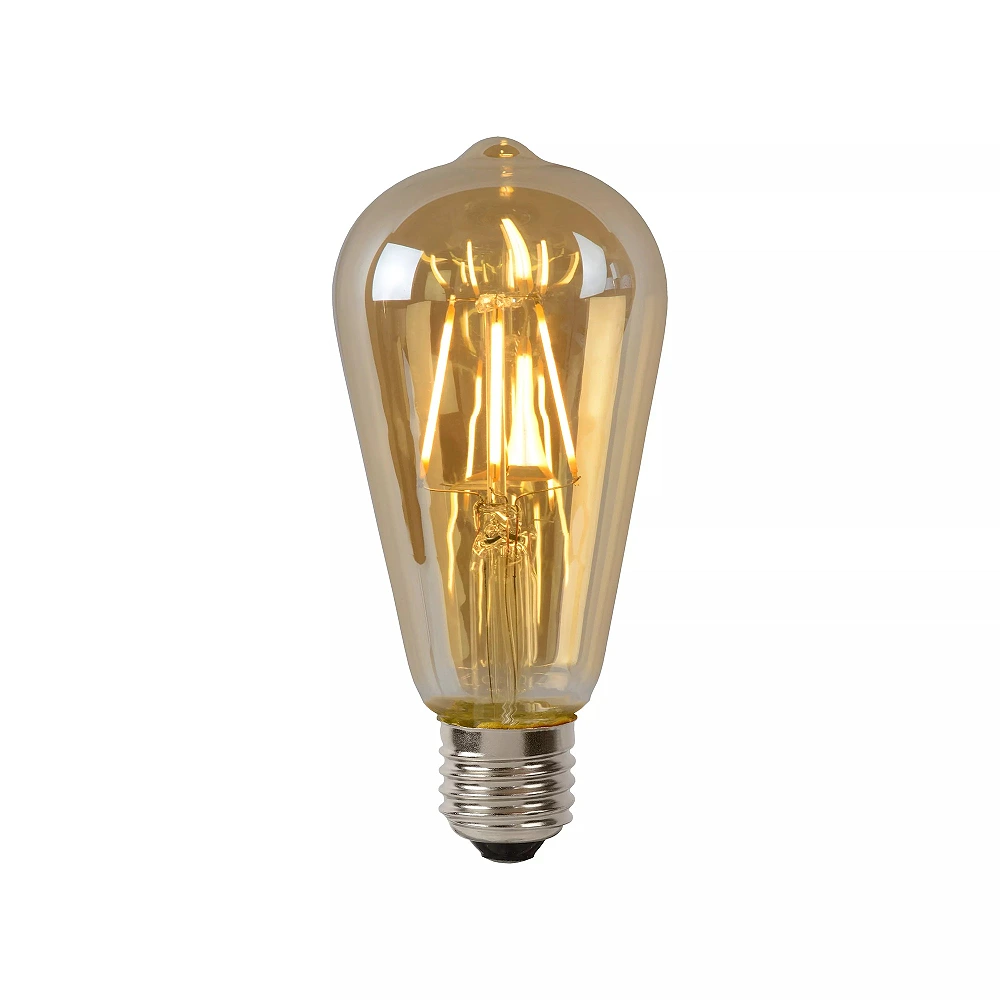 ST64 filament LED bulb E27 1 × 5 W 600 lm 2700 K dimmable amber (Lucide)