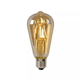 ST64 filament LED bulb E27 1 × 5 W 600 lm 2700 K dimmable amber (Lucide)