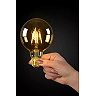 G95 filament LED bulb E27 1 × 5 W 600 lm 2700 K dimmable amber (Lucide)