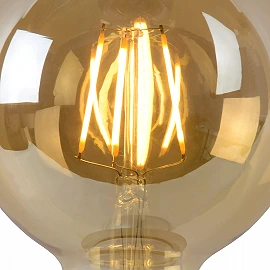 G95 filament LED bulb E27 1 × 5 W 600 lm 2700 K dimmable amber (Lucide)