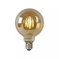 G95 filament LED bulb E27 1 × 5 W 600 lm 2700 K dimmable amber (Lucide)
