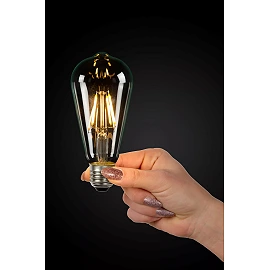 ST64 Class A filament LED bulb E27 1 × 7 W 1480 lm 2700 K non-dimmable transparent (Lucide)