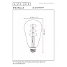 ST64 Class A filament LED bulb E27 1 × 7 W 1480 lm 2700 K non-dimmable transparent (Lucide)