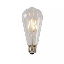 ST64 Class A filament LED bulb E27 1 × 7 W 1480 lm 2700 K non-dimmable transparent (Lucide)