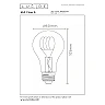 A60 Class B filament LED bulb E27 1 × 7 W 1300 lm 2700 K dimmable transparent (Lucide)