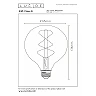 G95 Class B filament LED bulb E27 1 × 7 W 1300 lm 2700 K dimmable transparent (Lucide)